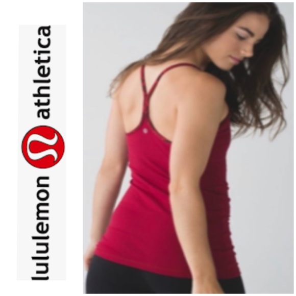 Lululemon Power Y Tank Cranberry Size 8 Athleisure - Picture 1 of 16